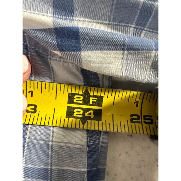 Vineyard Vines Shirt Mens L Blue Check Slim Fit Tucker Long Sleeve Cotton A20 - Picture 6 of 7